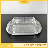 [CloudsMiles] Butter Container - White Butter Fridge Storage Container Butter Storage Box,Metal Butt