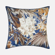 Reverie Silk Printed Cushion Cover 18" - Navy