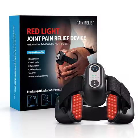 LED Red Light Heating Knee Massager Vibration Joint Massage Pain Relief Muscle Recovery Electric Sho