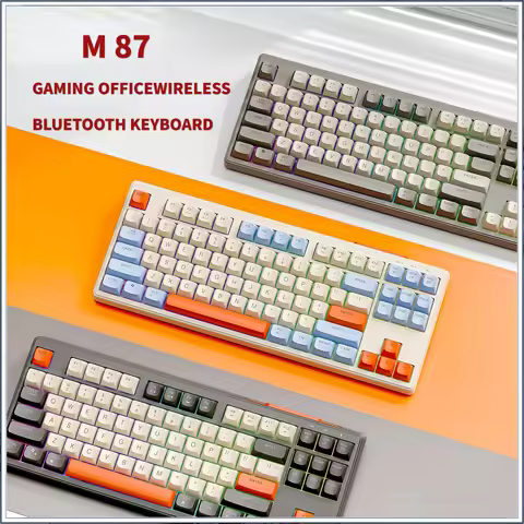 Wireless Mechanical Keyboard M87 Dual Mode,Silent Tactile Feel,RGB Gaming Backlight,Durable PBT Keyc