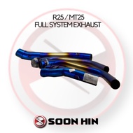 Full System Exhaust Yamaha R25 / MT25 Stainless Steel Exhaust V1-V2