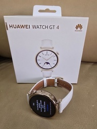 Huawei 華為 Watch GT 4 41mm White Leather Strap 白色皮錶帶智能手錶, not apple watch, for Android / iPhone