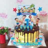 cake ultah upin ipin / kue ulang tahun upin ipin