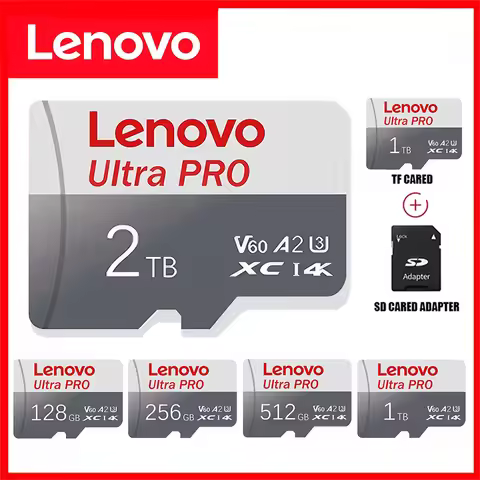 Lenovo High Speed Micro SD 2TB 1TB 512GB 256GB Memory Card UP TO 100MB/s U3 128GB TF Card for USB Ca