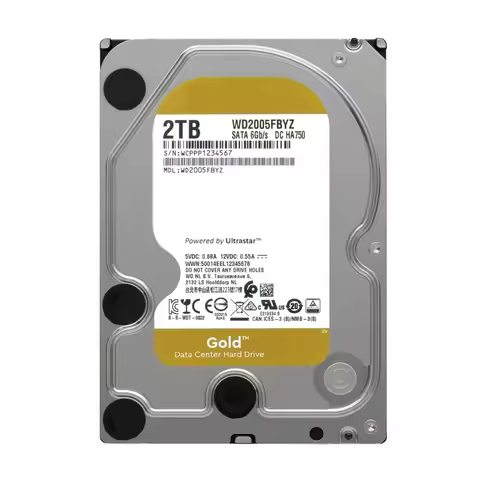 2TB Gold Enterprise Class Computer Hard Drive 128 MB Cache 3.5" Internal Bare or OEM Drives WD2005FB