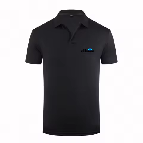 Ellesse Brand Graphic Polo Shirt Men'S Short Sleeve Casual Streetwear Breathable Tops