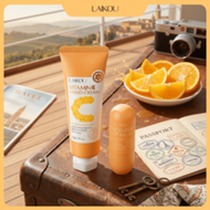 1 Set Deep Nourishing Laiku VC Travel Kit (Vitamin C Hand Cream 30g + Vitamin C Lip Balm 3.5g), Suit