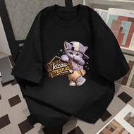 【220G 100%Cotton T-shirt】SG Baju T-shirt Wanita Kicau Mania Cartoon Character Design Short Sleeve Ad