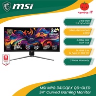 MSI MPG 341CQPX QD-OLED 34.18" Curved Gaming Monitor - 240Hz/0.03ms/HDMI x2/DP x1/Type-C/OLED