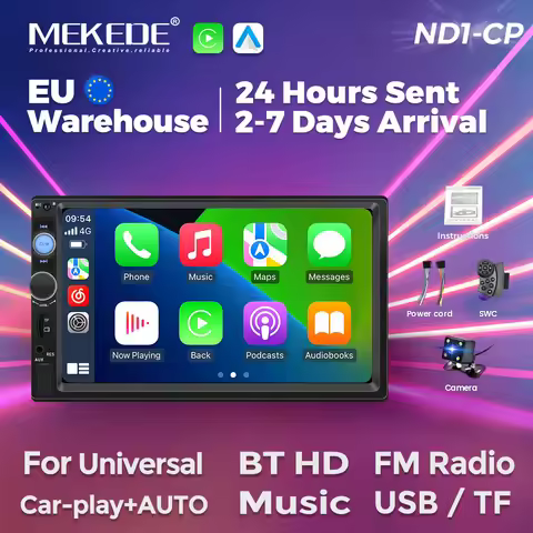MEKEDE ND1 Carplay Android Auto Car Radio Stereo 7010B MP5 Multimedia Player Universal HD Touch Scre