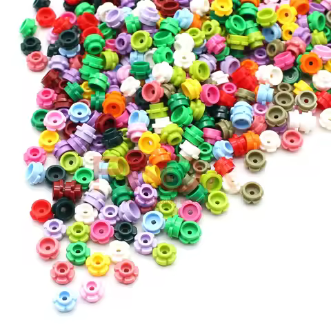 Building Blocks 24866 1x1 Five Petal Flowers Grass DIY Educational Assembles Construction Accessorie