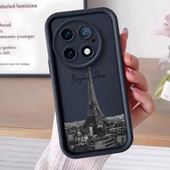 TEMU Phone Case - A Black And White Tower Design Phone Case Compatible With For Oneplus Models 13, 1