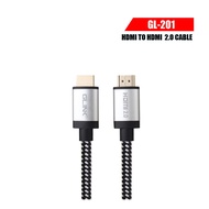 GLINK GL-201 HDMI 2.0 Cable 4K Braided Good Quality 4K Ultra HD Resolution Available In Lengths From
