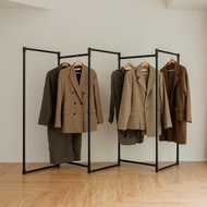 【ikloo】鋁合金五段式百變掛衣架-黑色加高加寬款