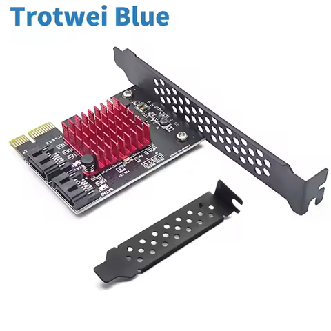 PCIe to 2 Ports SATA 3 III 3.0 6Gbps SSD Adapter PCI-e PCI Express x1 Controller Board Expansion Car