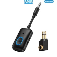 AMIR Wireless Audio Receiver with Adapter, Airplane Bluetooth Transmitter Receiver, 3.5mm AUX Blueto