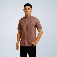 KEMEJA AZ ZIKRA Shirt Men's Short Sleevekoko with Elegant Shanghai Collar AZ012