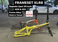 FRAME SEPEDA LIPAT XLR8 20 22 INCH 406 451 ALLOY TAIWAN RINGAN - Goes Store87