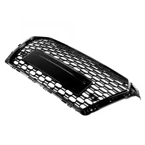 For RS Style Front Bumper Mesh Hood Grill Glossy Black for Audi A4 S4 B9 2017 2018 2019 Car-styling 