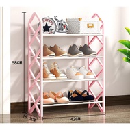 4-Tier Shoe Rack Model C Aluminum Plastic Aluminum Aluminum Stainless Steel Tier Storage Shoes Sanda