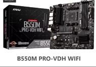 MSI B550M PRO-VDH WIFI motherboard with WiFi V-DH and AMD Ryzen support.