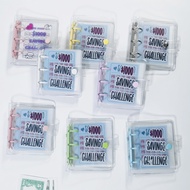 Money-saving cash binder, mini money-saving binder, savings challenge notebook