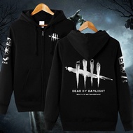 Baju Game Dead By Daylight Hoodie Zipper Jacket Coat Cosplay Unise Men Coats Costume Halloween M-3XL