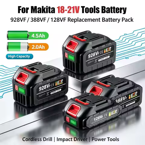 21V 928VF Battery 4.5Ah 3.0Ah 388VF 128VF Large Capacity Rechargeable Lithium Compatible With For Ma