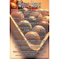 POOL HOUSE RULES 8 BALL SNOOKER Canvas POSTER Decorative painting