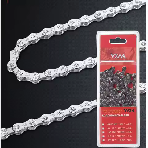 TOOPRE 6/7/8-Speed Bicycle Chain, 116 Links Steel High Strength Bike Derailleur Chain for 6/7/8-Gear