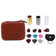 [2TPO] Guitar Slide Set Kit 51mm with Picks Finger Cots Storage Bag Slides Accessories R534A