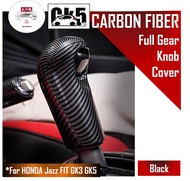 🔥SG SELLER🔥Honda Jazz Fit GK3 GK5 Car Gear Knob Stick Shift Handle Carbon Fiber Cover Accessories