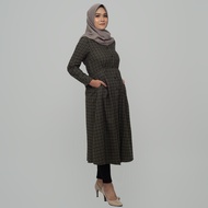 Benhill Gamis Wanita Flannel Lengan Panjang Kotak Olive 1217-11H30