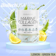 BioTechUSA Hydrolysed Marine Collagen drink powder 240g Green Tea-Lemon มารีน คอลลาเจน เปปไทด์ ผลิตจ