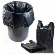 Convenient black plastic bag for holding cups