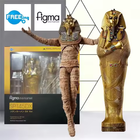 Original Figma Ancient Egyptian Pharaoh Tutankhamun Interchangeable Head Hand Pieces Special Display