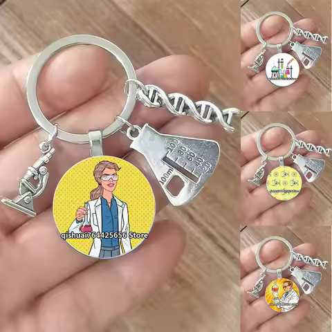 Science Chemistry Biology Teacher Keychain Innovation Biology Keyholder Gift To Chemistry Professor