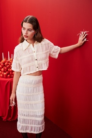 Tomato Bracha Shirt_Pearl (เสื้อเชิ้ตสีครีม)