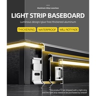 Aluminum Alloy Luminous Skirting with light slot 6,8cm
