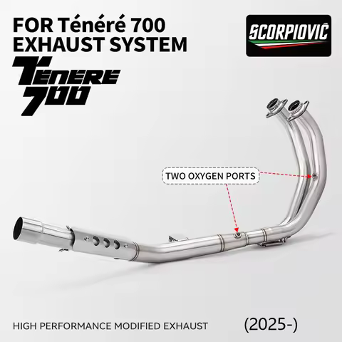 For TENERE 700 T700 2019-2025 Motorcycle Exhaust Modify Manifold Stainless Escape Front Link Pipe Co
