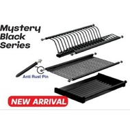 🔥🔥🔥Readystock⭐⭐201#304# 600/800/900mm stainless steel kitchen cabinet  built-in wall unit 2 layer dish rack c/w s/s tray