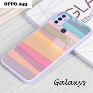 Softcase Glass Kaca Ungu/Lilac Oppo A53 [GL03] Case Oppo A53 Case hp Oppo A53 Casing handphone Kesin