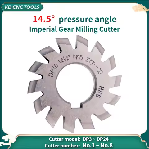 KD CNC 14.5° Imperial gear milling cutter HSS DP3 4 5 6 7 8 9 10 11 12 14 16 18 20 22 24 pressure an