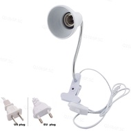 Flexible E27 Base Bulb Led Lamp Holder Clip Table Desk Reading Book Light Socket On-Off Switch  SG10