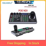 FEELWORLD KBC20 PTZ Camera Joystick Controller, LCD Screen 4D Joystick Control Keyboard Support  PoE