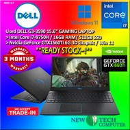 #DG131 USED DELL G3 intel i7-9750H 16GB 512GB SSD NVIDIA GTX1660TI GTX 1660 Ti Gaming Laptop 3050 40