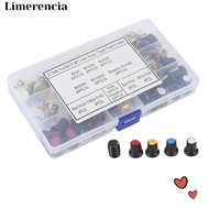LIMERENCIA 80Pcs Potentiometer Kit, B5K B10K B20K B50K B100K with Knob Adjustable Potentiometer, Set