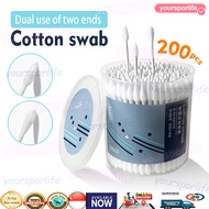 [SG Seller] 200pcs Dual Tips Cotton Buds Swab Cotton Swabs Cotton Sticks Tip Beauty/Facial Makeup cl