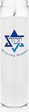 Yahrzeit Candles 7 Day - Yahrzeit Memorial Candles in Glass, Memorial Prayer Devotional Jewish Sympa