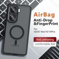 Transparent Shockproof Magnetic Hard Case For VIVO IQOO NEO 10 Pro + Plus IQ00 Neo10 PC Phone Cover 